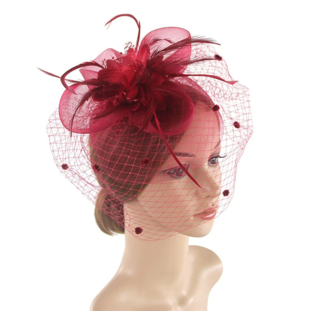 Women's Elegant Fedora Hat In Wine Red